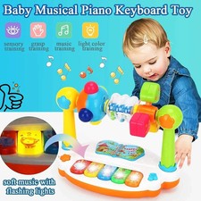 Baby Piano Toy Musical Keyboard Light Sound Early Educational Gift for Toddlers