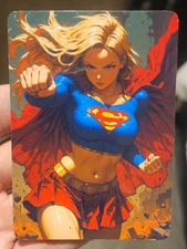 Super Girl - Superman - Goddess - DIY - Full Art - Glossy - Photo Art Card