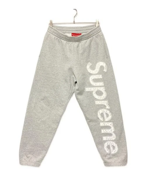 Pantalon de survêtement Supreme Satin Applique homme gris S doux logo imprimé occasion