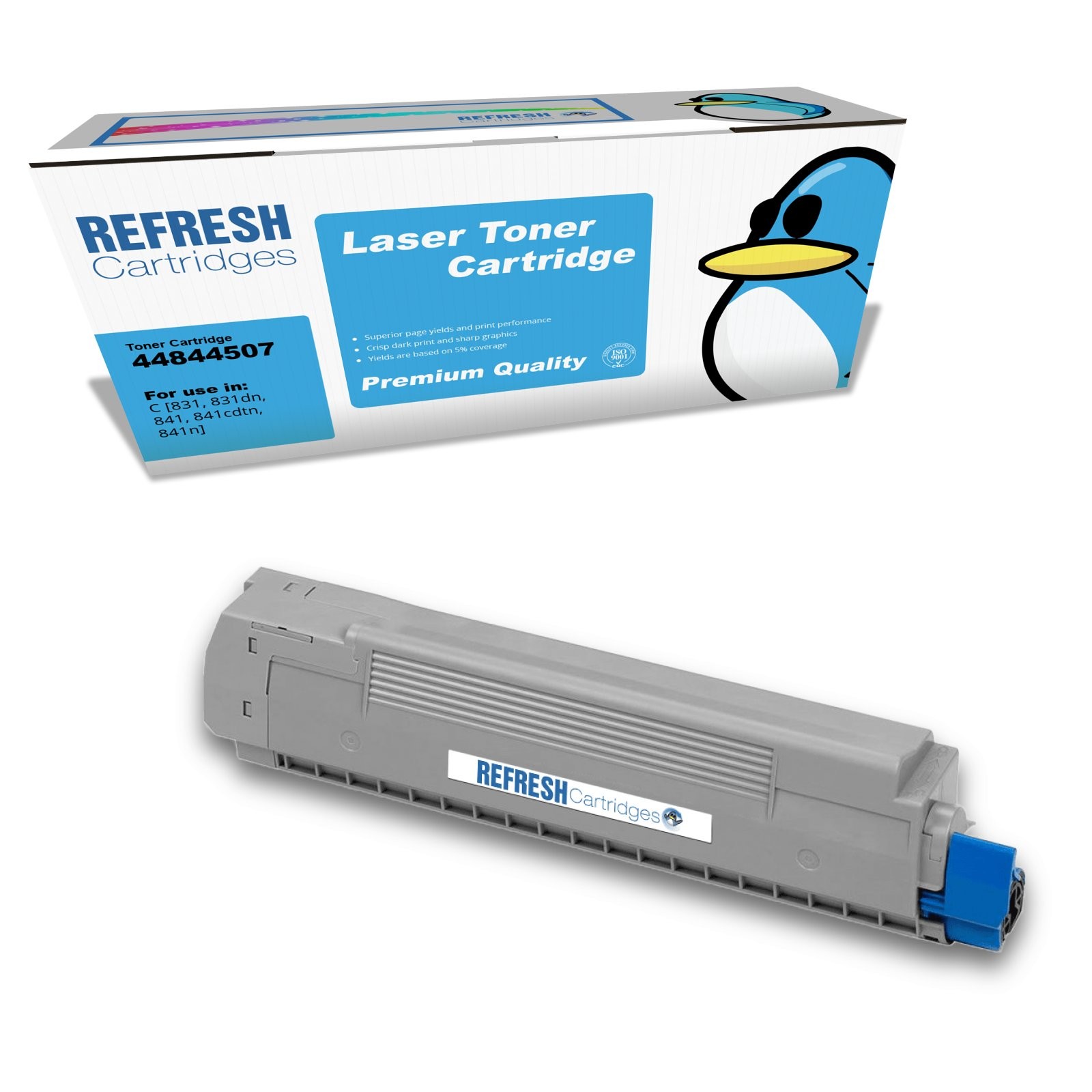 Refresh Cartridges Cyan 44844507 Toner Compatible With OKI Printers