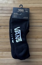 Vans Off The Wall No Show Socks 3 Pair Men 6.5-9 Black White Logo Skate Ride New