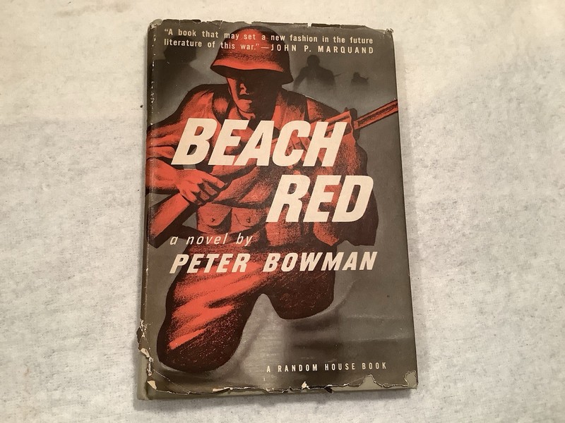 BEACH RED by Peter Bowman 1945 HC/DJ Vintage War Novel WWII Military History