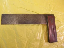 9" HENRY DISSTON & SONS No. 1 ROSEWOOD & BRASS SQUARE