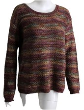 Peruvian Connection Sz L Outstanding Colorful Crewneck Alpaca Sweater