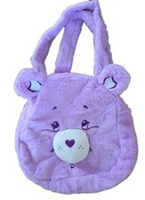 NWT Care Bears x ROMWE Purple Plush Share Bear Embroidered   Tote Bag- Cute 