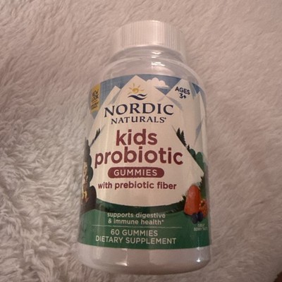 Nordic Naturals Kids Probiotic Gummies 1.5 Billion Live Cultures, 60 Count 06/26