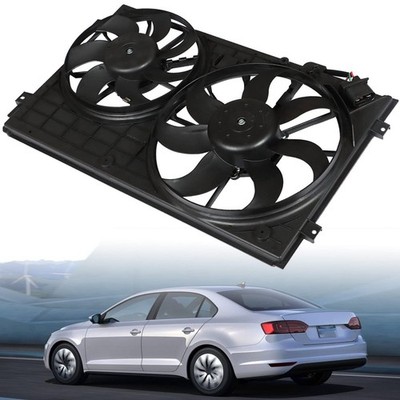 ANTUKO 621490 Radiator Condenser Cooling Fan Golf Passat 10-13 1K0959455ET 12V