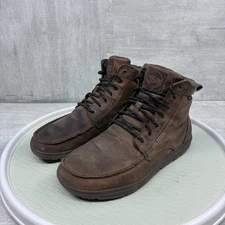 LEMS Boulder Boot Men's 10.5 Timber Minimalist Brown Leather Wide Toe Box EU 44