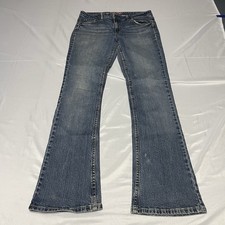 Jordache Jeans Womens Size 9 30x31 Bootcut Blue Dark Wash Flared Western Y2K