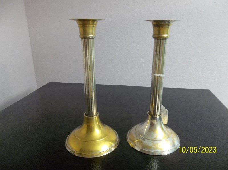 International Silver Co. Silver Plated Candlestick 8" Fluted Column Vintage