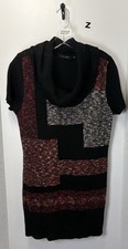 Notations Black And Red Color Block Sweater Dress/TOP Size Large