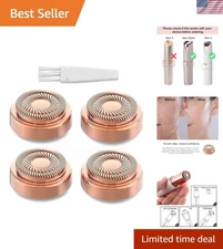 4 Pack Replacement Heads for Flawless Gen 2 Facial Hair Remover - Smooth Finish