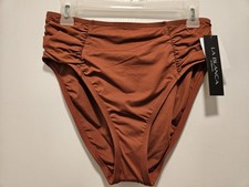NWT  LA BLANCA  Size 10  TUMMY CONTROL High Waist BIKINI BOTTOMS Cinnamon