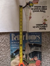 Clear Glass 17 " Kitchen Bathroom Towel Rod w/ Original Brackets Vintage