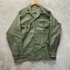 VTG US Navy Military Seabees Vietnam War Uniform Shirt OG-107 Sateen 15 1/2 X 33