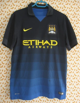 Maillot Manchester city Nike Etihad Airways 2014 2015 Away shirt jersey - M - Photo 1/4