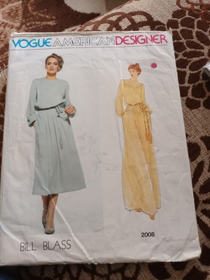 VOGUE AMERIKANISCHES DESIGNER MUSTER für BLOUSONKLEID von BILL BLASS Größe 12 2008