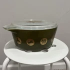 Vintage 1961 PYREX Zodiac 475-B AvocadoGreen Casserole Dish With Lid 2.5Qt