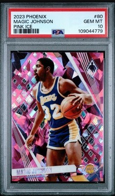 2023 PANINI PHOENIX #80 MAGIC JOHNSON PINK ICE /25 PSA 10