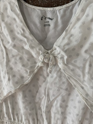 Art And Class Kids Girls Summer Dress White Floral Size L 10-12 - Picture 4 of 5