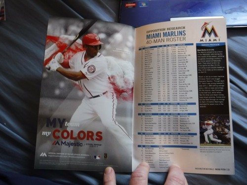 2016 Washington Nationals Inside Pitch Program Max Scherzer 20 strikeouts Harper - Picture 4 of 4