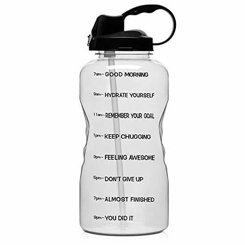 HYDRATE 1 Gallon Transparent Black Water Bottle - BPA Free