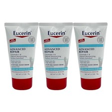 3 Pk Eucerin Advanced Repair Light Feel Hand Creme 2.7 oz Repairs Very Dry Skin