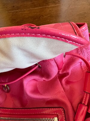 Coach Kyra Daisy Signature Backpack in Hibiscus Vintage | eBay display picture 3