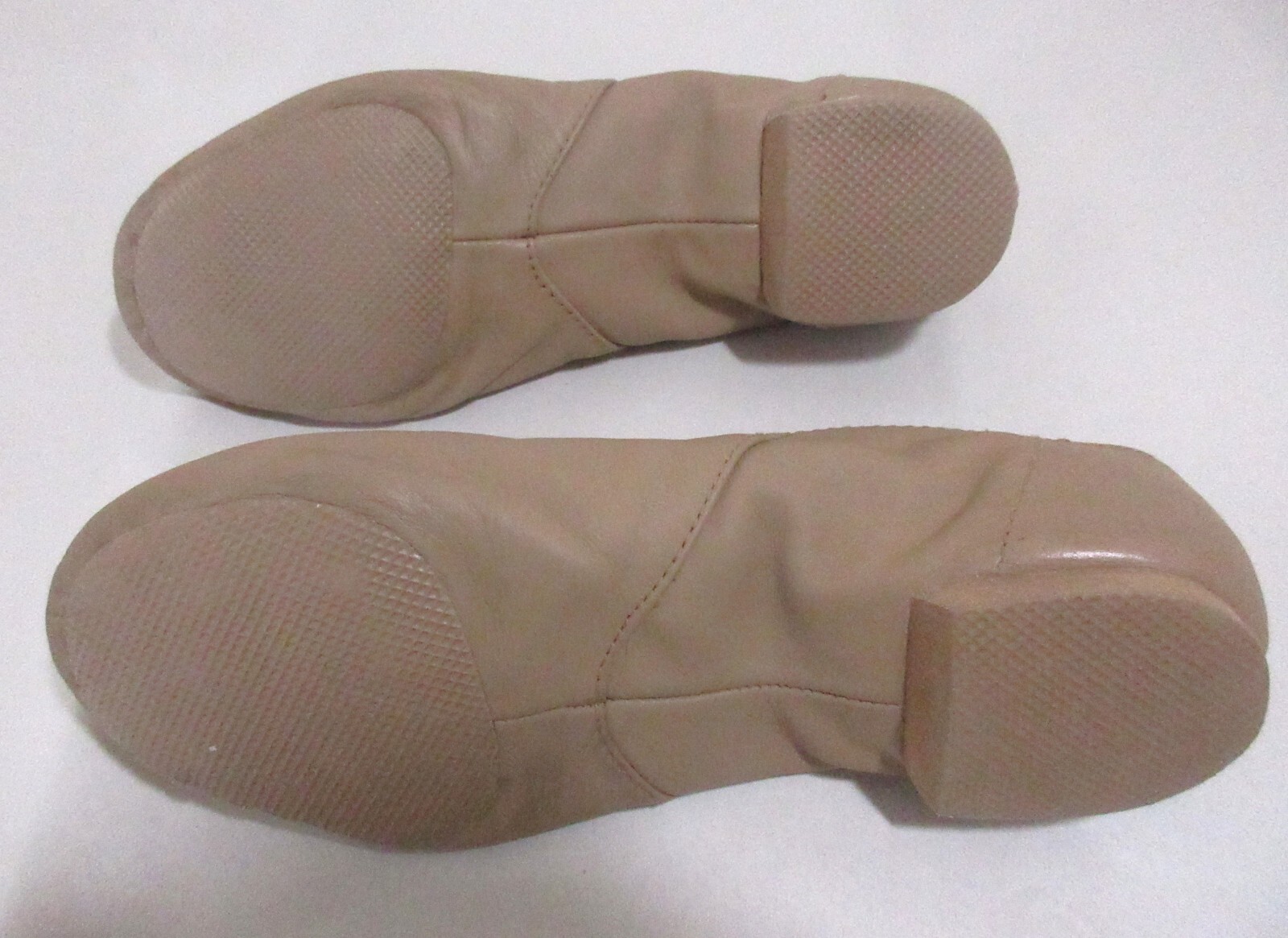 SAOLA Pantofole da ballo Bloch per bambini marroni tomaia in pelle suola spaccata taglia 5