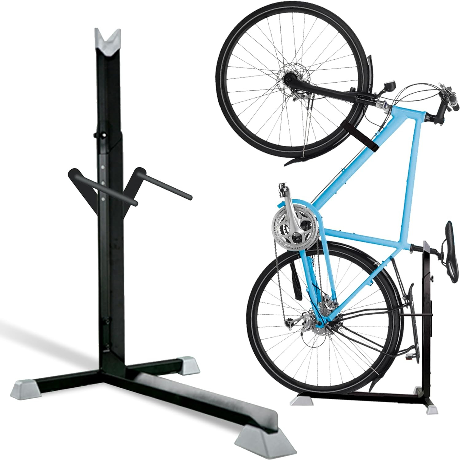 Support vélo vertical Bike Nook Pro noir autonome pour rangement au sol