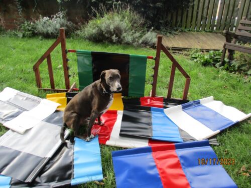 DOG AGILITY JUMP FILLER,  VARIOUS COLOURS, DOG TRAINING AID, H 55CM, W 84CM - Picture 1 of 7