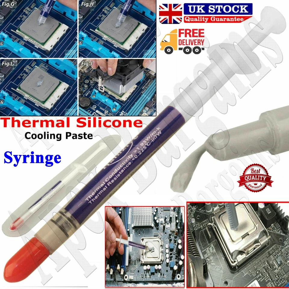 Silicone Thermal Heatsink Compound Cooling Paste Grease PC CPU Processor Syringe