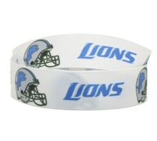 1 inch 1 yard Lions Football Team Detro Printed Grosgrain craft Ribbon 1008963