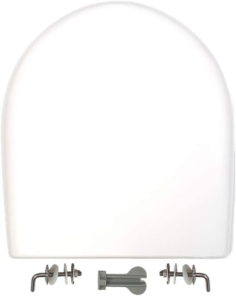 Twyford Rhine Series Universal 'D Shape' Plastic Toilet Seat, 41 x 36 x