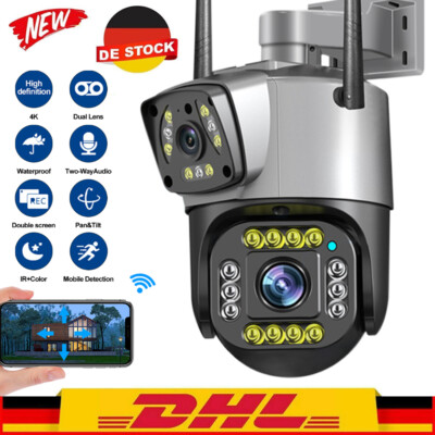 4G LTE Überwachungskamera Aussen Dual-Objektiv PTZ CAMERA Nachtsicht V380pro s