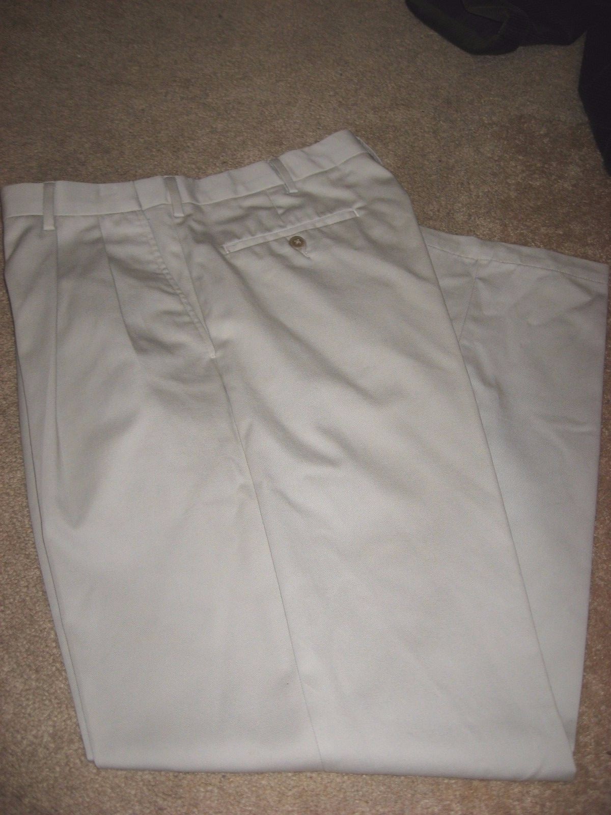 Mens Bone SAVANE Adjustable Waistband Khakis Pants 34… Gem