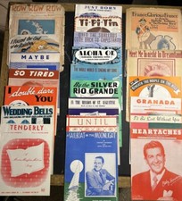 Lot Of 22 Vintage Sheet Music 1910s To 50s