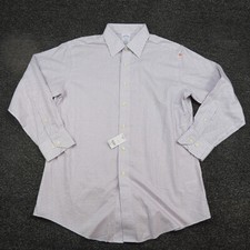 Brooks Brothers Shirt Adult 16 Red Blue White Plaid Button Up Long Sleeve Mens