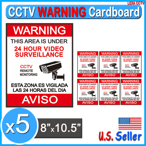 Paquete de 1 5 10 20 50 cámaras CCTV videovigilancia señal de advertencia alerta  - Imagen 3 de 5