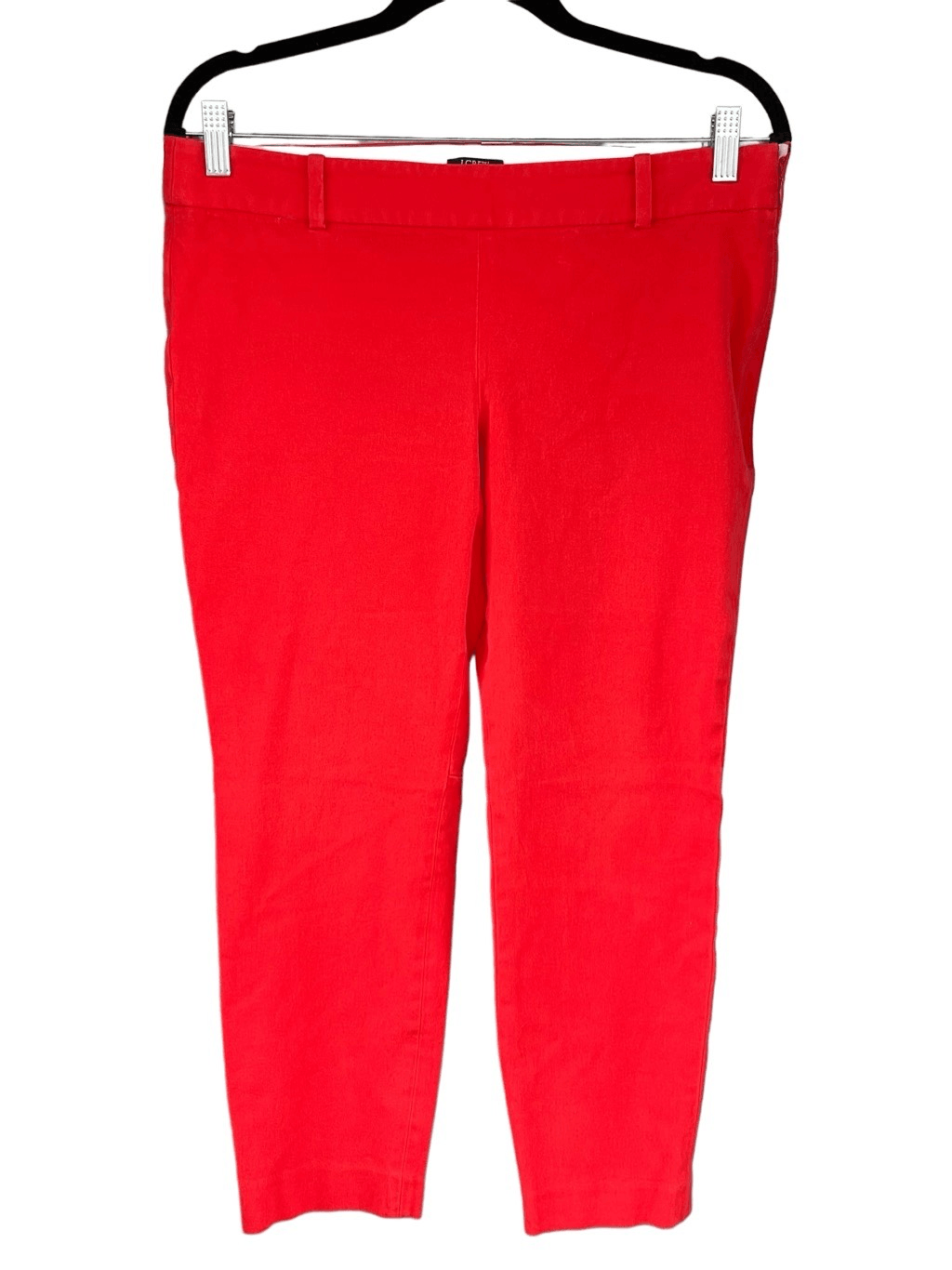 J1 J. Crew Women's Coral Flat Front City Fit Stretch Cropped Pants Size 10