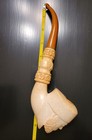 Vintage Meerschaum Turkish Bakelite Stem Tobacco Pipe, 9" — photo 3