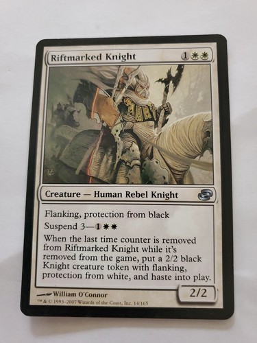MTG Magic The Gathering Card Riftmarked Knight Creature Human Rebel Knight White - Picture 1 of 2