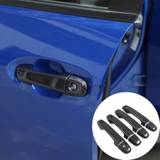 ABS Carbon Fiber Exterior Door Handle Cover Overlay Trim Fits Subaru WRX 2022-24