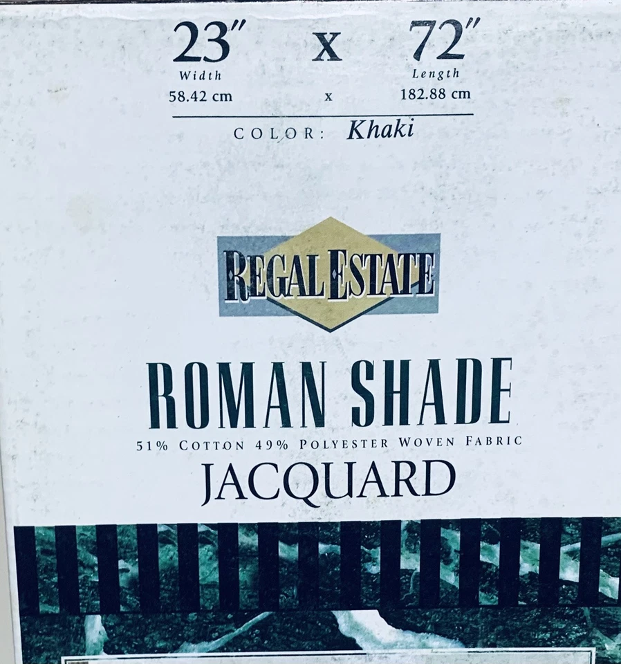 Lote de 2 ~ Jacquard Caqui Floral ~ 23”X72” Persianas de Tela/Tonos Romanos Foto 3 de 4