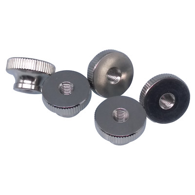 5pcs M6 x 1mm Stainless Steel Knurled Thumb Nut Right Hand Thread