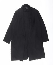 ASOS Womens Black Overcoat Coat Size 10