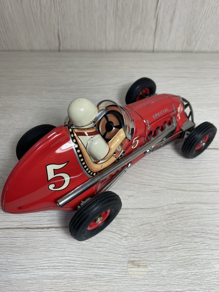 TOMY CHAMPION MIDGET RACER #5 75th Yonezawa Tin Friction Toy RACE