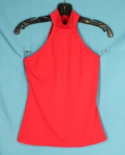 BALERA MT9146 RED Halter Top w/Caged Strappy Back MATTE NYLON Dance SA S ADULT