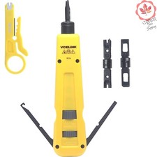 Multifunctional Punch Down Tool - 110/66 Blades, Cable Stripper for Panels