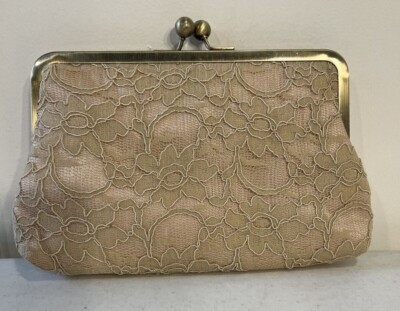 chimaki antique gold lace handcarry bag Chimaki bag floral pattern